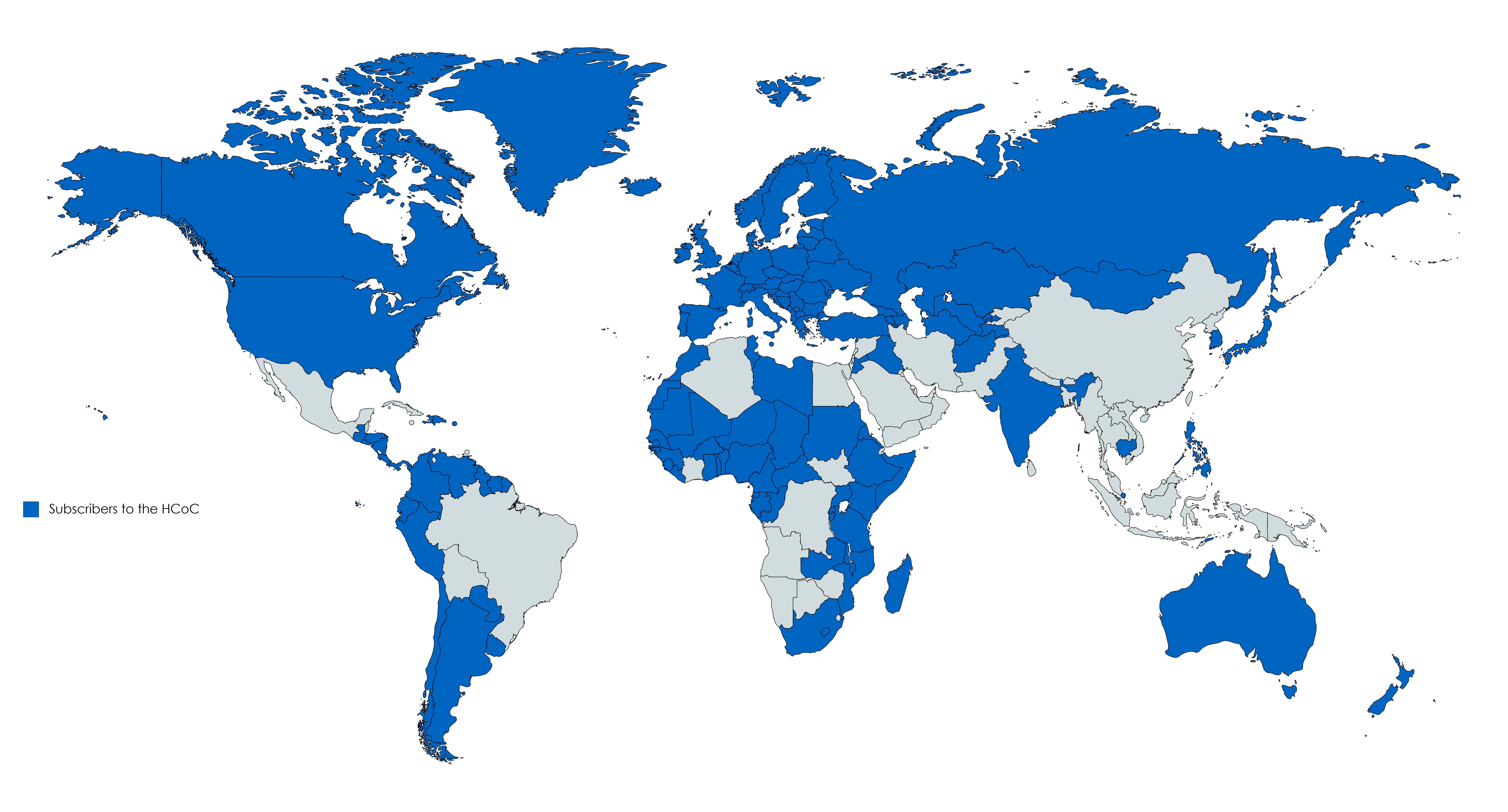 Map of subscribing States - HCoC